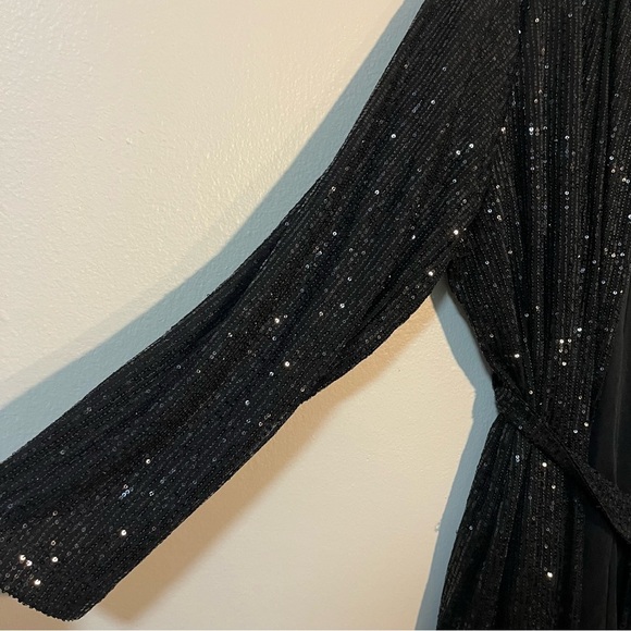 Fully Sequinned Plus Size 24 Wrap dress Lane Bryant Formal Costume Holiday - Picture 5 of 7